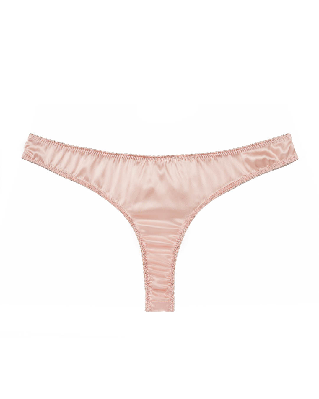 Silk Charmeuse Thong Light Pink - JULMERRESIRENE